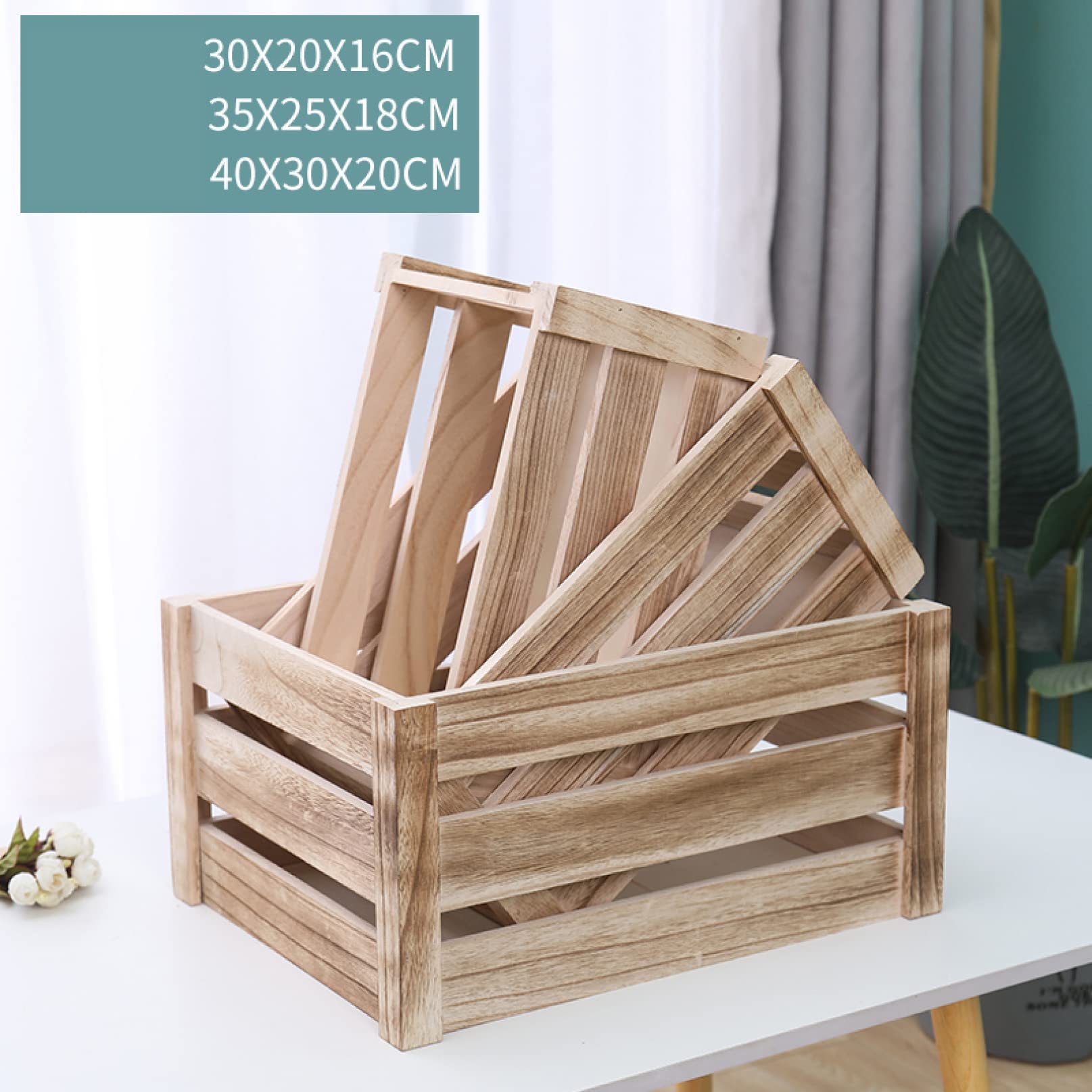 Amazon｜MJKQ9 収納ボックス 木製 35*25*18cm 木製ボックス 木箱